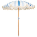Mansader 2M Wood Garden Parasol | Boho Tassel Patio Umbrella UPF 50+