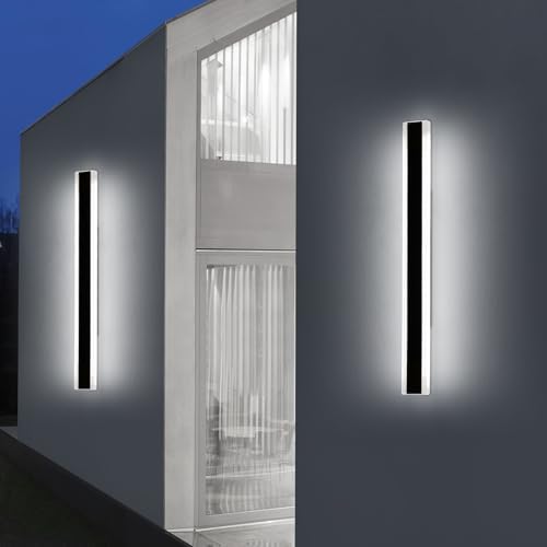 Mikeru 80cm LED Outdoor Wall Light | IP65 Waterproof Modern Sconce 2-Pack