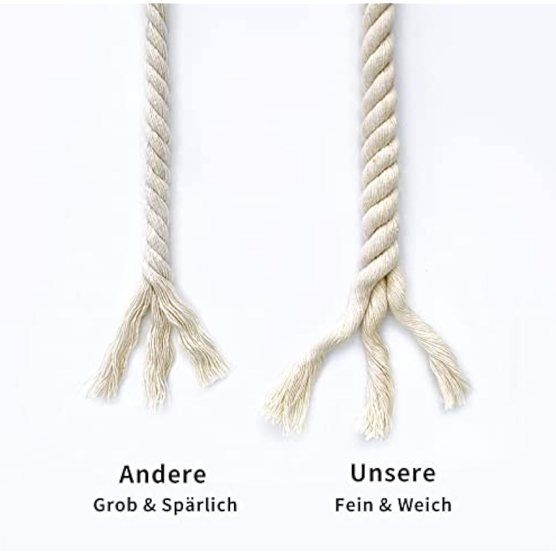 10mm White Cotton Rope – 10M Soft Macrame & Garden Cord