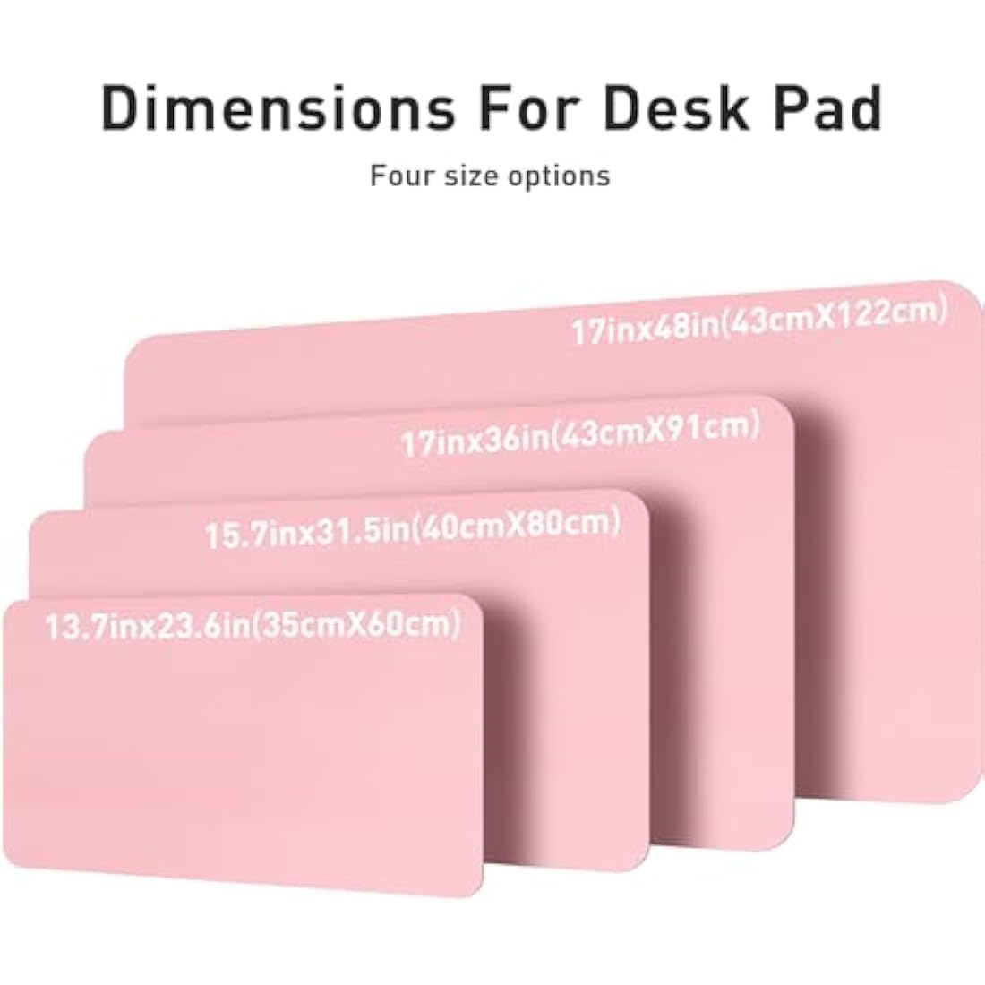Aothia Leather Desk Pad Protector | Non-Slip Waterproof Office Mat, Fairy Pink