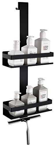 HomeHeng 2-Tier Hanging Shower Caddy | Matte Black SUS304 Stainless Steel