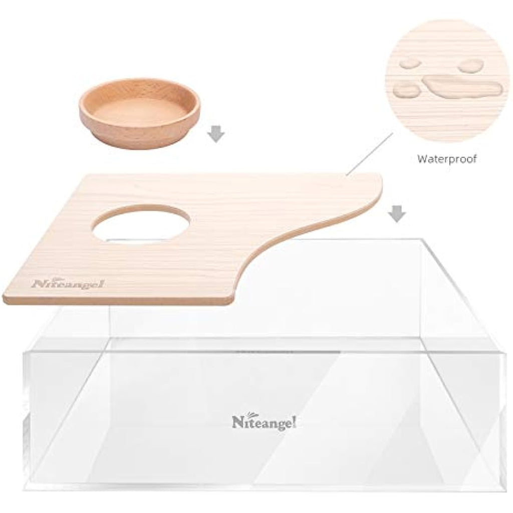 Niteangel Hamster Sand Bath Box – Acrylic Small Animal Digging Container