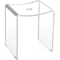 Navaris Clear Acrylic Shower Stool – Waterproof Transparent Bathroom Chair