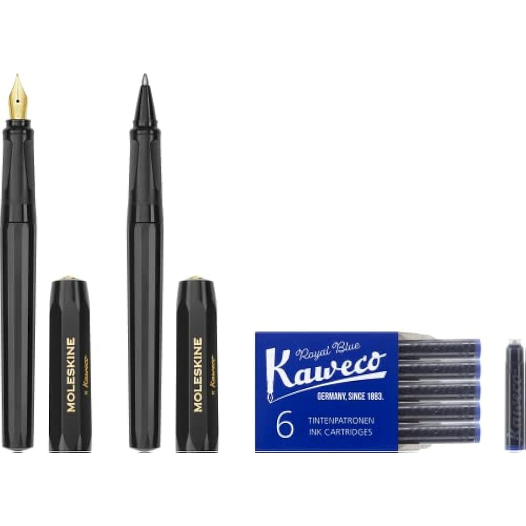 Moleskine x Kaweco Fountain Pen | Black ABS Plastic with Gold Nib