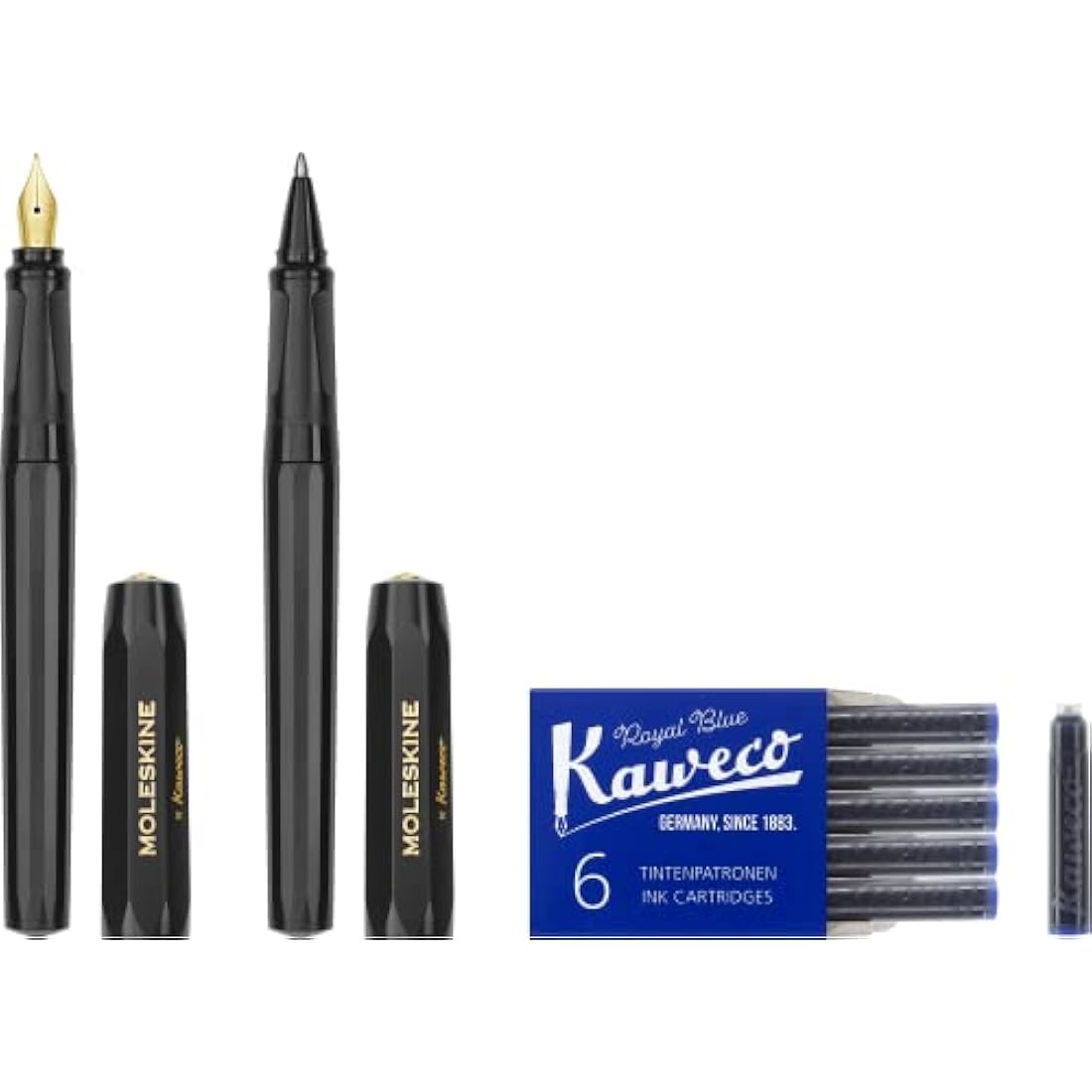 Moleskine x Kaweco Fountain Pen | Black ABS Plastic with Gold Nib