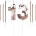 Jolof Store Rose Gold 13th Birthday Candles – Number 13 Cake Topper Set