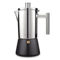 Easyworkz Diego Stovetop Espresso Maker | 6-Cup Stainless Steel Moka Pot