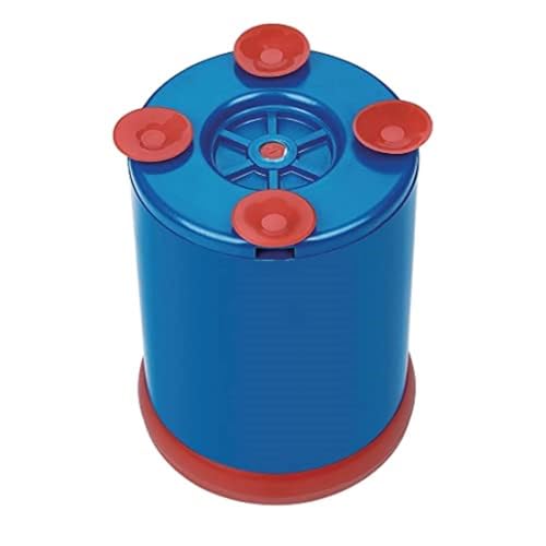 Jantex Manual In-Sink Glasswasher | Nylon Brush Glass Cleaner, Blue/Red