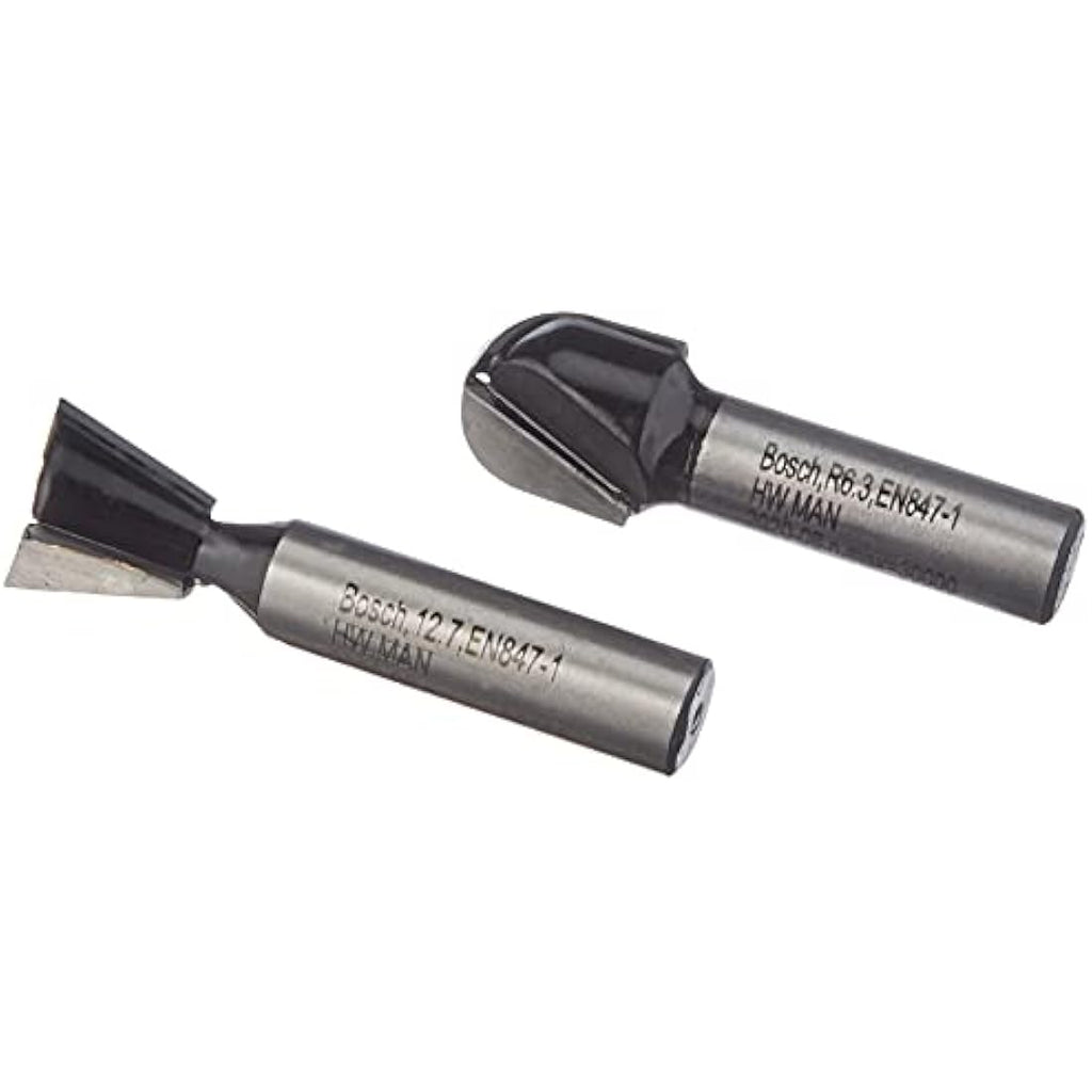 Bosch 6-Piece Tungsten Carbide Router Bit Set for Wood | 8mm Shank