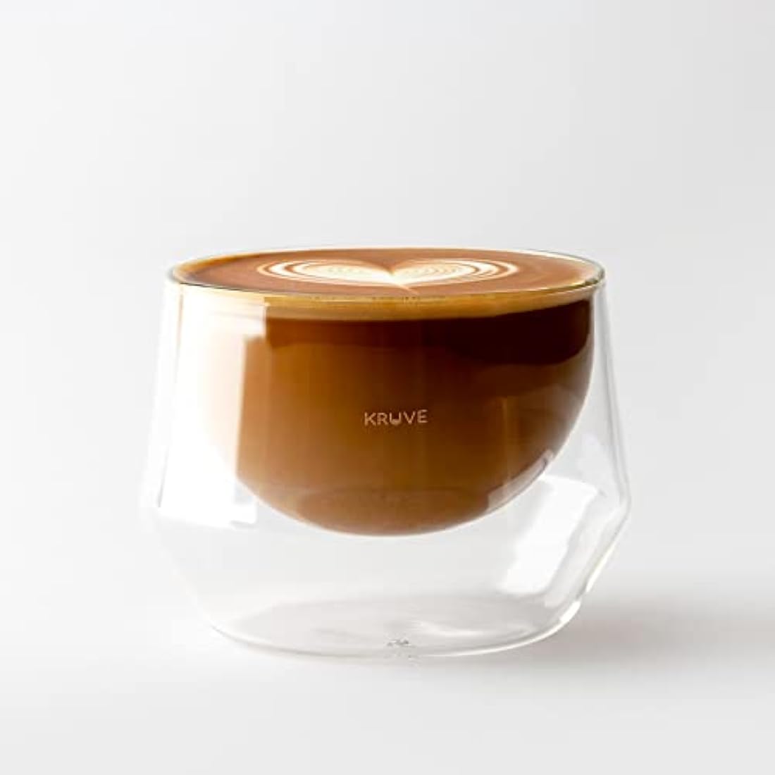 KRUVE IMAGINE Double-Wall Glass Latte Art Cups - 8.5oz Set of 2