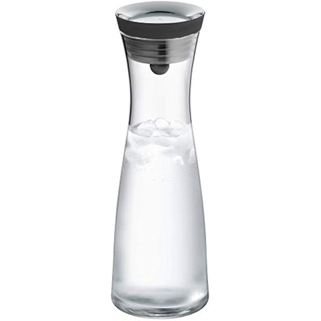 WMF Basic Glass Water Decanter 1L | Stainless Steel Close-Up Stopper