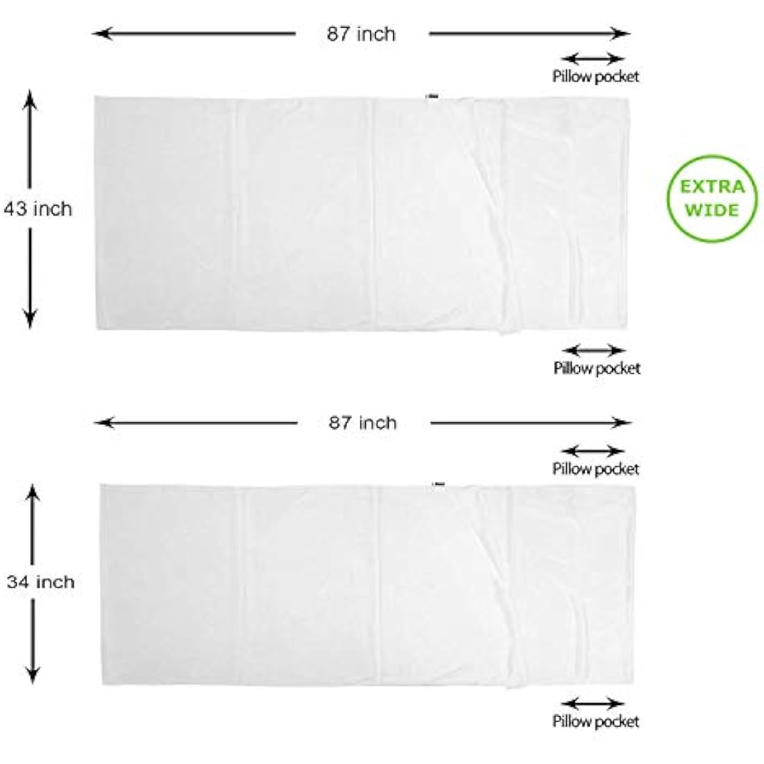 BROWINT Mulberry Silk Sleeping Bag Liner | Extra Wide Travel Sheet