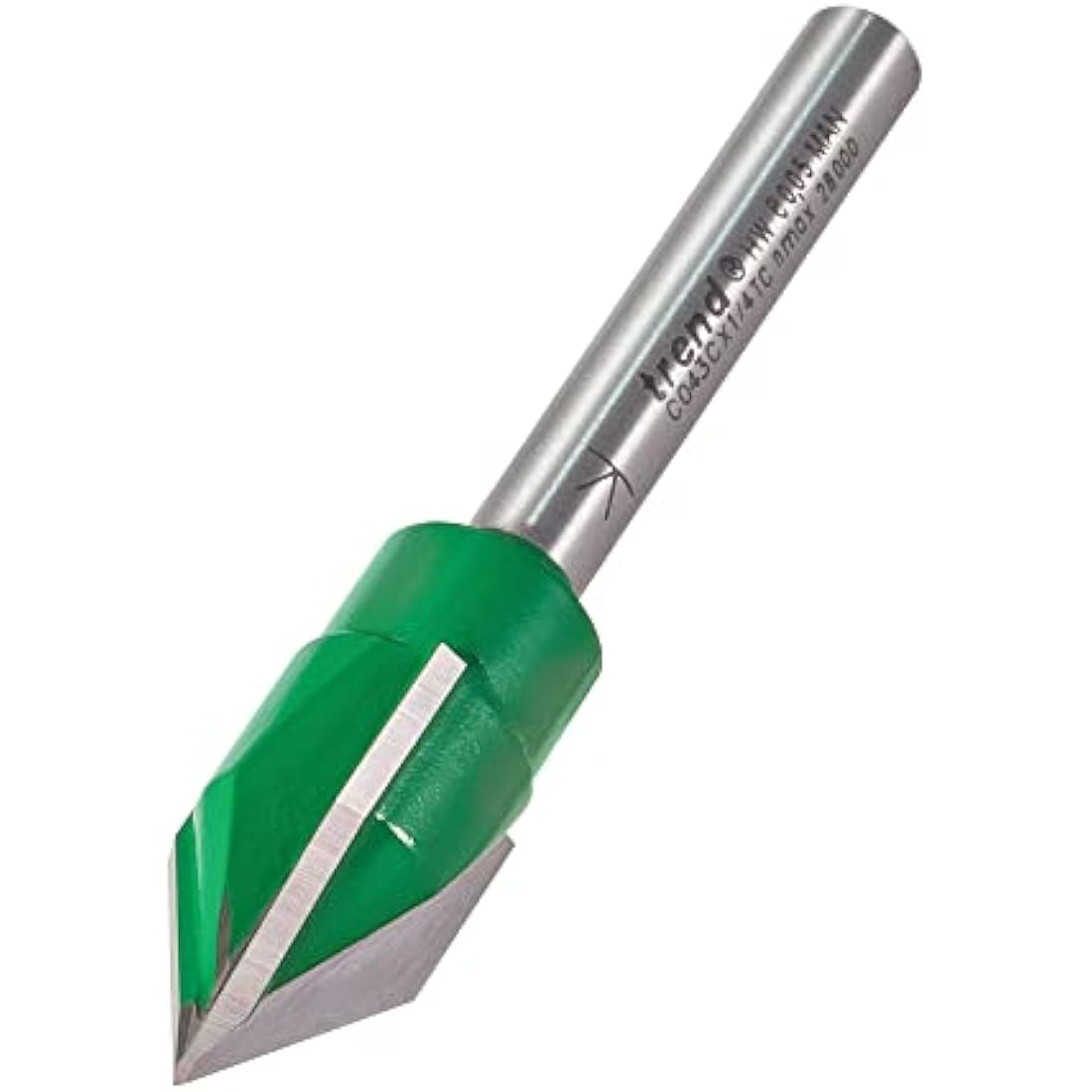 Trend CraftPro 60 Degree V-Groove Engraver Router Bit – 1/4 Inch Shank