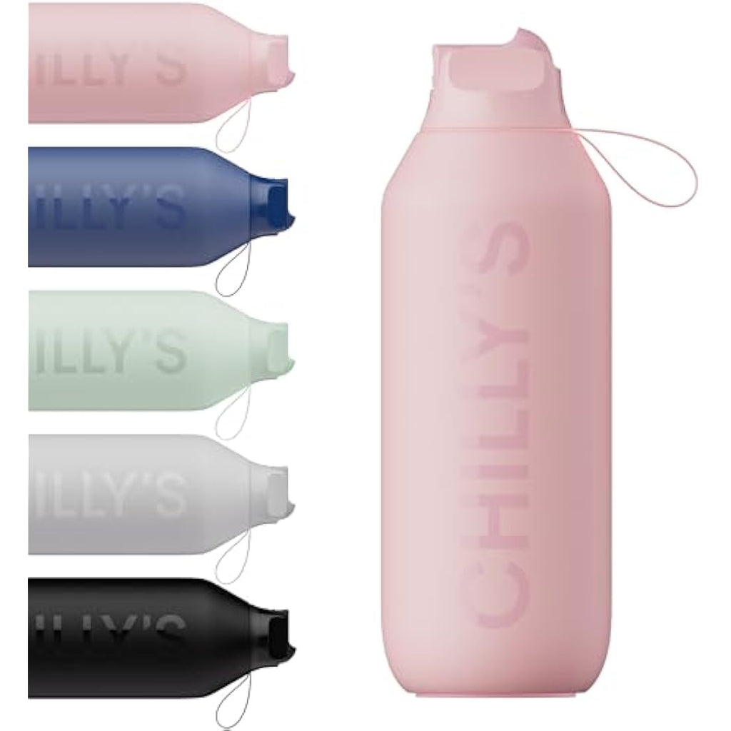 Chilly's Series 2 Flip Water Bottle – Insulated Stainless Steel, 1L