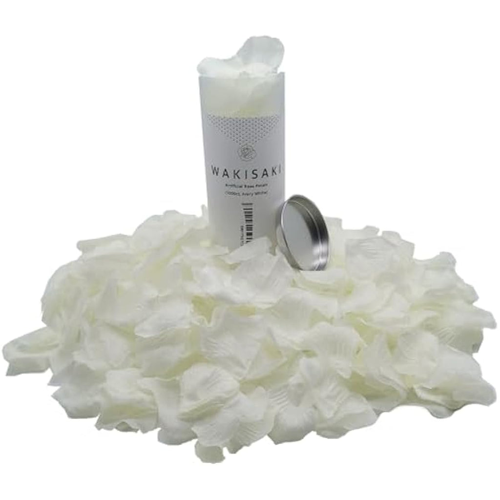 WAKISAKI Ivory White Artificial Rose Petals – 1000 Hand-Separated Pieces