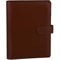 Jolof Store A5 Ring Binder - Refillable PU Leather Budget Notebook, Brown