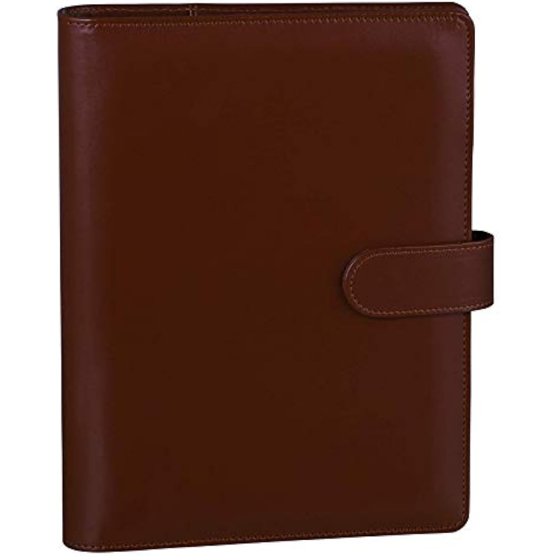 Jolof Store A5 Ring Binder - Refillable PU Leather Budget Notebook, Brown