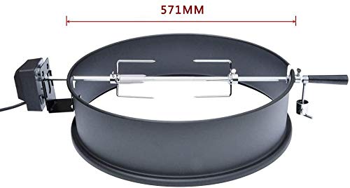 Onlyfire BRK-6025 Rotisserie Ring Kit for 57cm Kettle Grills with Motor