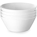DOWAN Large Ceramic Soup Bowls | 1730ml White Porcelain Salad Bowls, Set of 4
