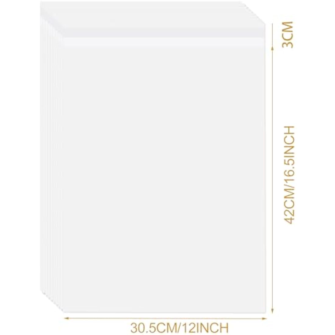 A3 Clear Cellophane Bags – 100 Pack Self-Sealing OPP Bags
