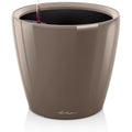 Lechuza Classico 50 LS Self-Watering Planter | Shiny Taupe Plastic Pot