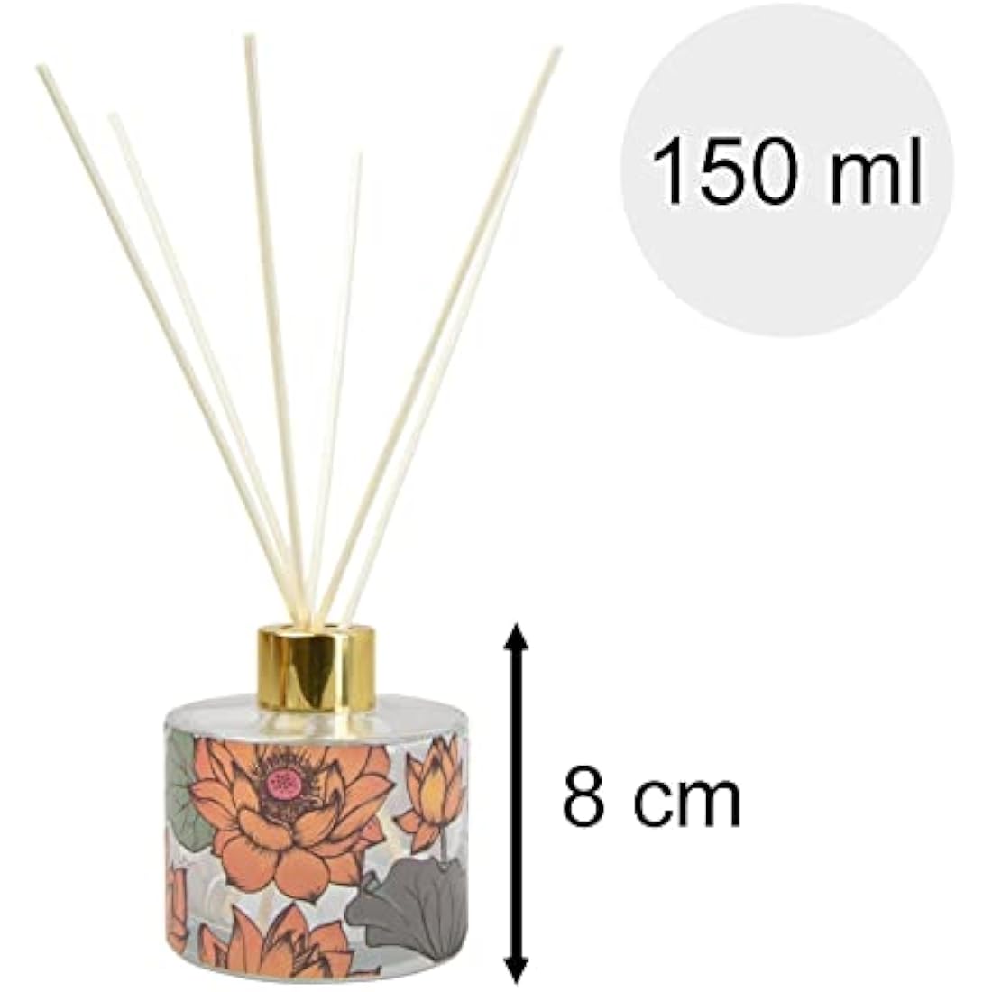 Thai Lotus Glass Reed Diffuser Set - 150ml Home Fragrance