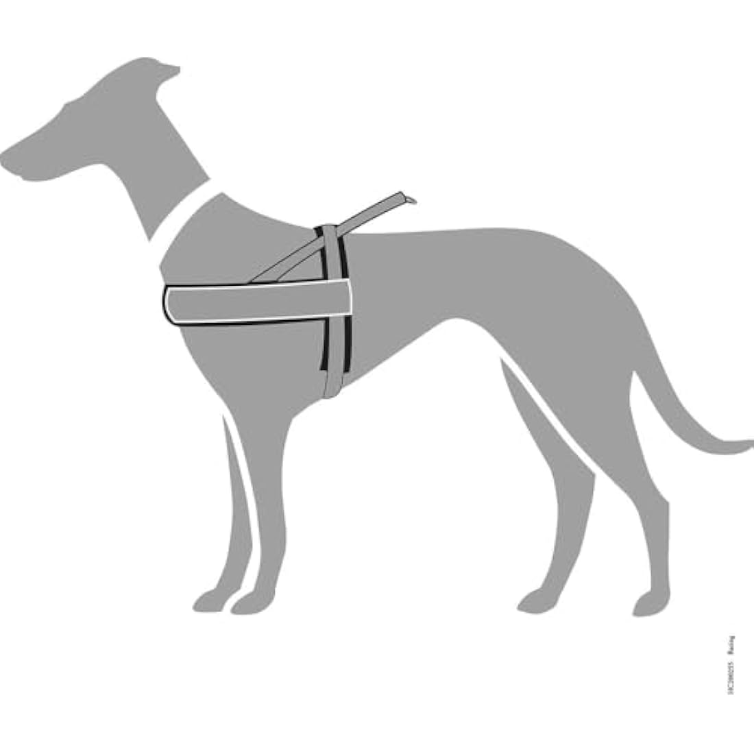 Hunter Racing Norwegian Dog Harness | Reflective Fleece-Lined Nylon – Black