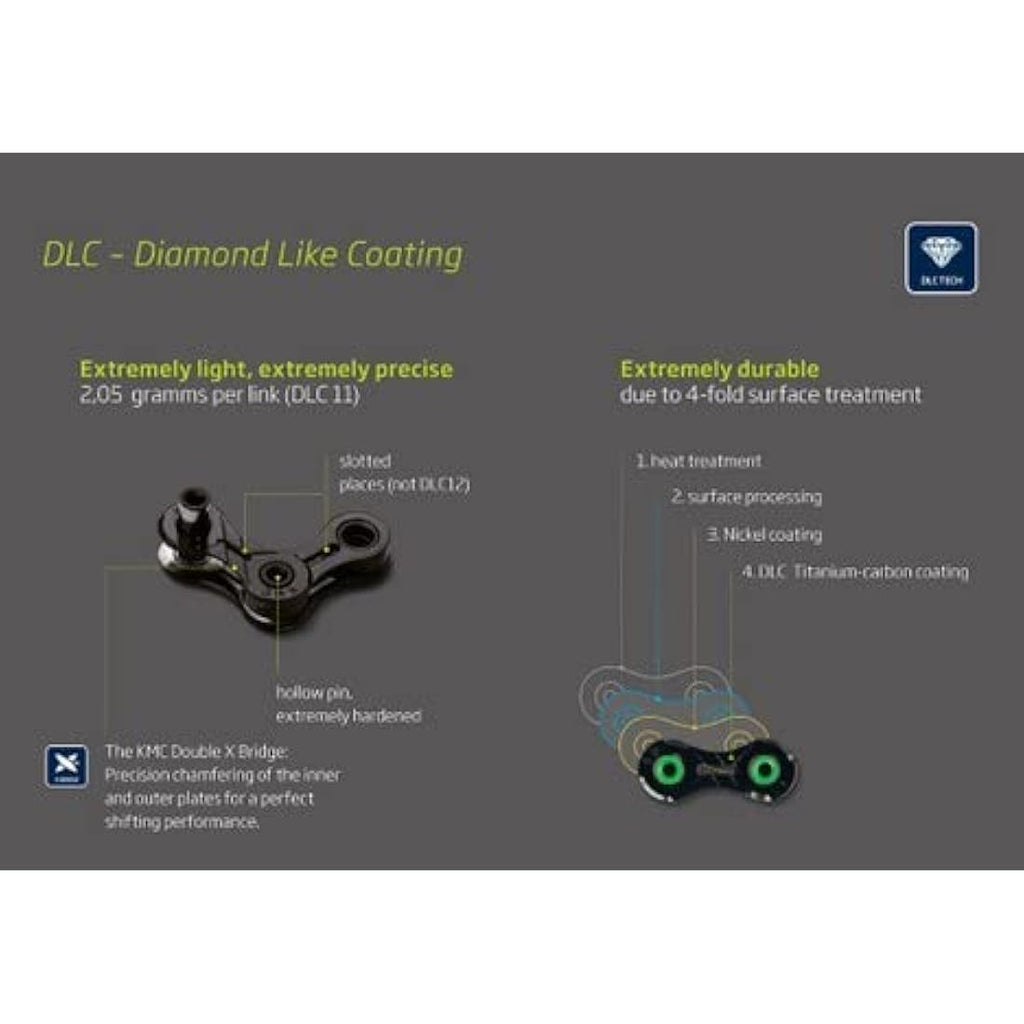KMC X11SL 11-Speed Bike Chain | DLC Coating Superlight 116L - Black