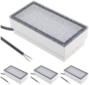 ledscom.de LED Paving Stone Outdoor Ground Light – 20x10cm Cool White 4-Pack