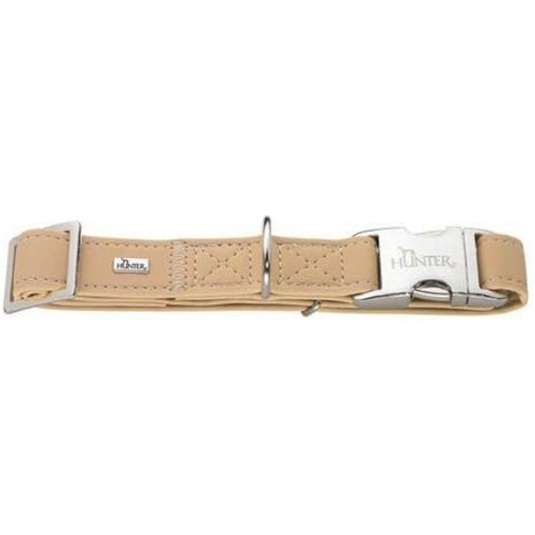 HUNTER Softie Alu-Strong Art-Nubuk Leather Dog Collar – Brown, Medium