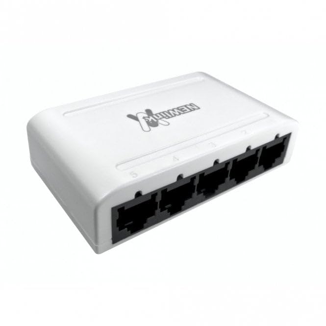 rhinocables 5 Port Gigabit Ethernet Network Switch Box for CAT 5/6