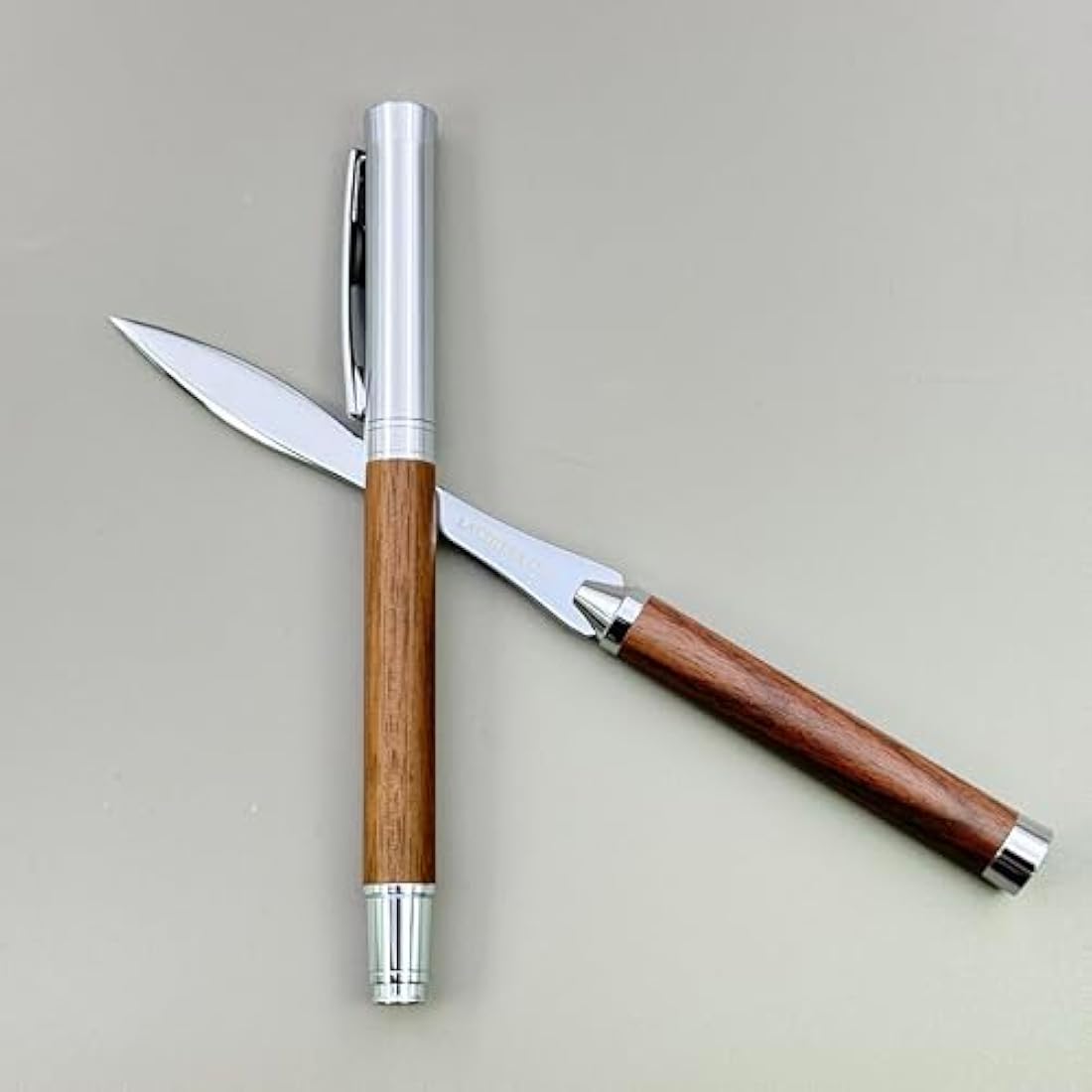LACHIEVA LUX Walnut Rollerball Pen and Letter Opener Gift Set | TimberDuo