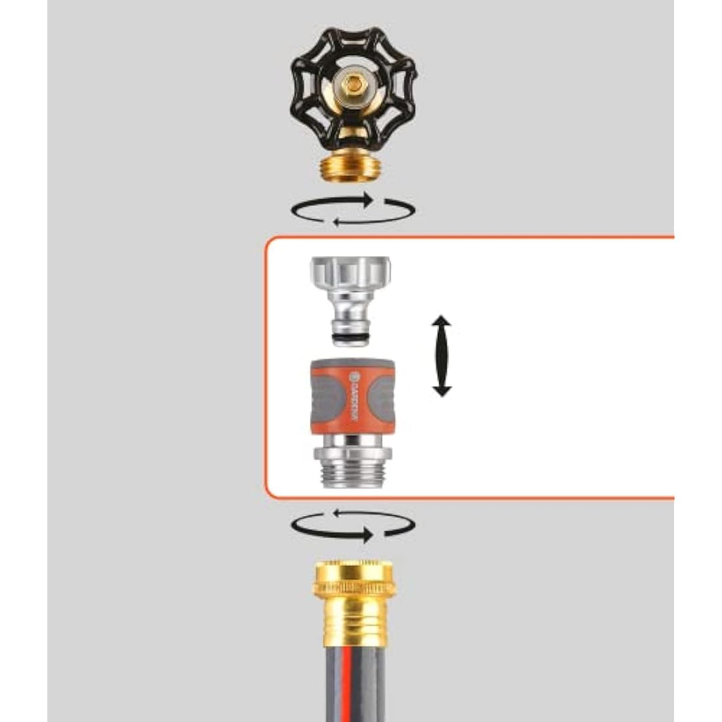 Gardena Premium Metal Quick Connector Starter Set – 4 Piece Kit