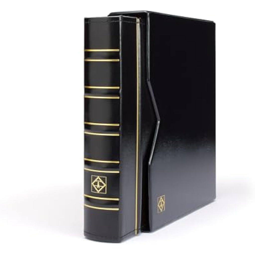 Lighthouse Optima Coin Album with Slipcase | Black Faux Leather Binder