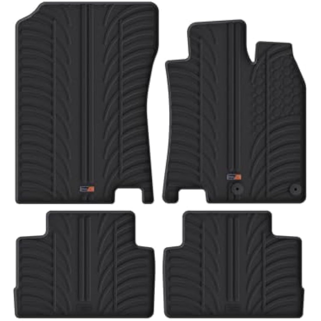 Travall Rubber Car Mats for Nissan Qashqai (2013-2021) | Heavy Duty Black