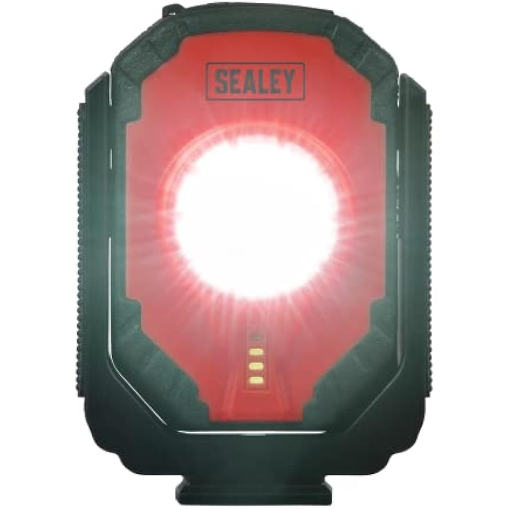 Sealey 15W COB LED Rechargeable Worklight - Portable LED315 Black/Red