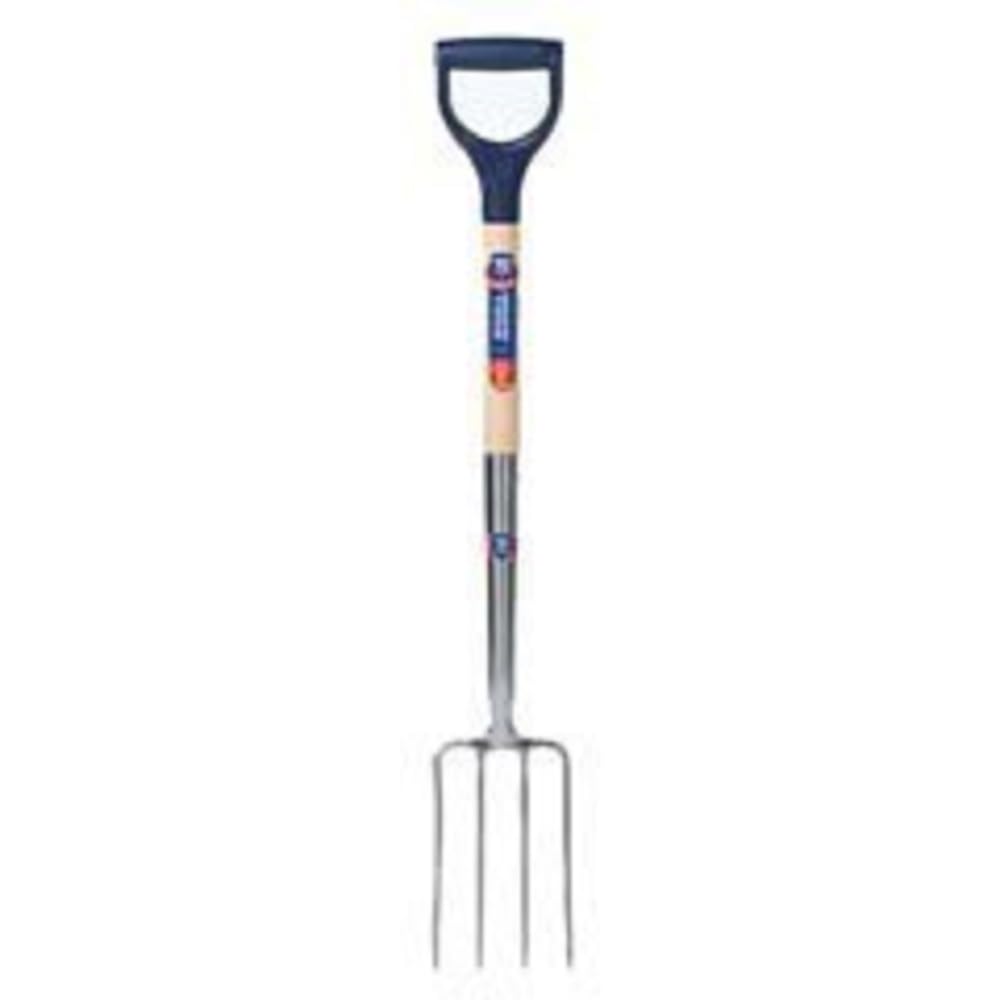 Spear & Jackson Neverbend Stainless Steel Digging Fork – Blue Handle