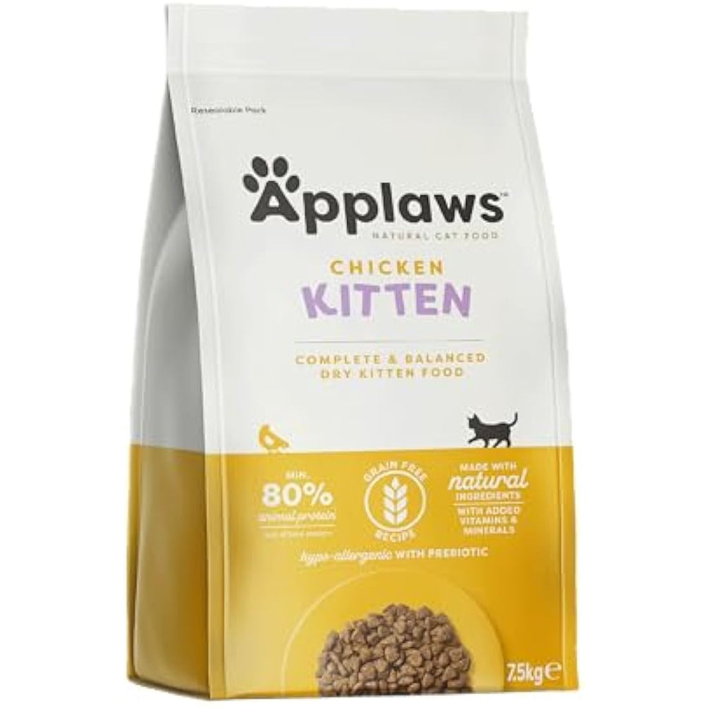 Applaws Grain Free Dry Kitten Food - Chicken Recipe - 7.5 kg Bag