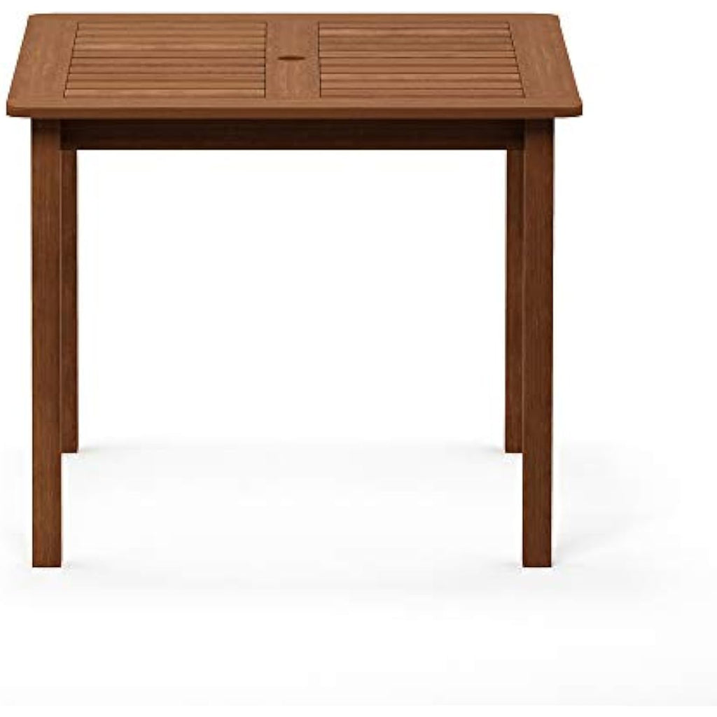 Furinno Bermuda Square Outdoor Dining Table - Meranti Wood Teak Oil