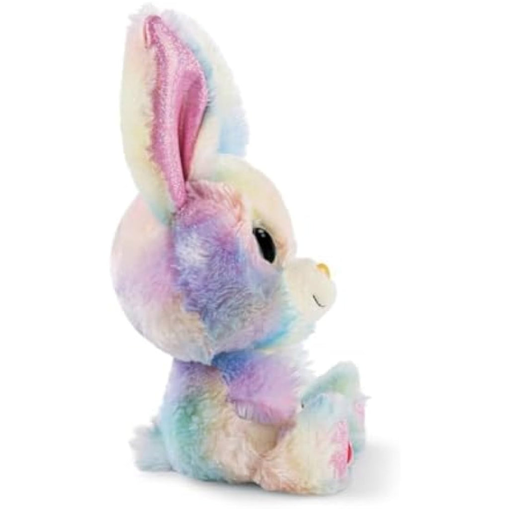 Nici Glubschis Bunny Rainbow Candy Plush - 15cm Grey Stuffed Animal