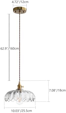 Jolof Store Vintage Glass Flower Pendant Light – Adjustable Hanging Lamp