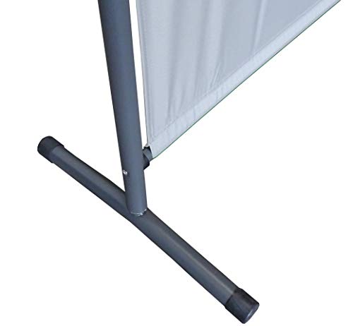 QUICK STAR Room Divider - 180x178cm White Privacy Screen for Garden & Home