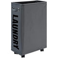 DOKEHOM Slim Rolling Laundry Basket | 25-Inch Collapsible Hamper