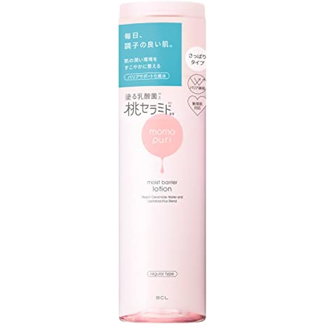 BCL Momopuri Moist Barrier Lotion – Peach Ceramide Face Moisturizer 200ml