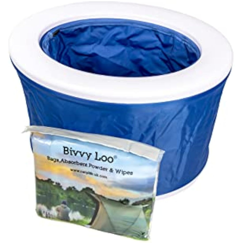 Bivvy Loo Portable Camping Toilet – Foldable Steel Frame, 150kg (Blue)