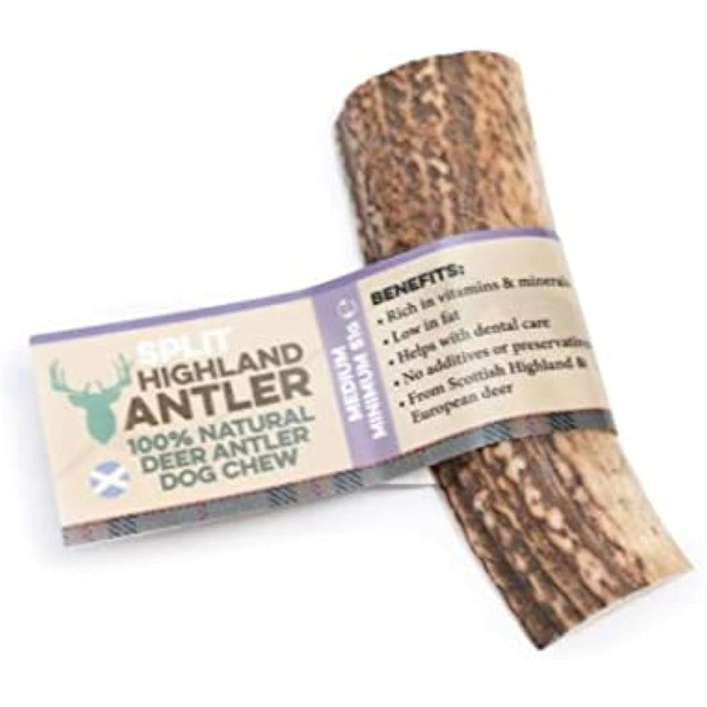 Natural Split Antler Dog Chews | Hypoallergenic (Medium)