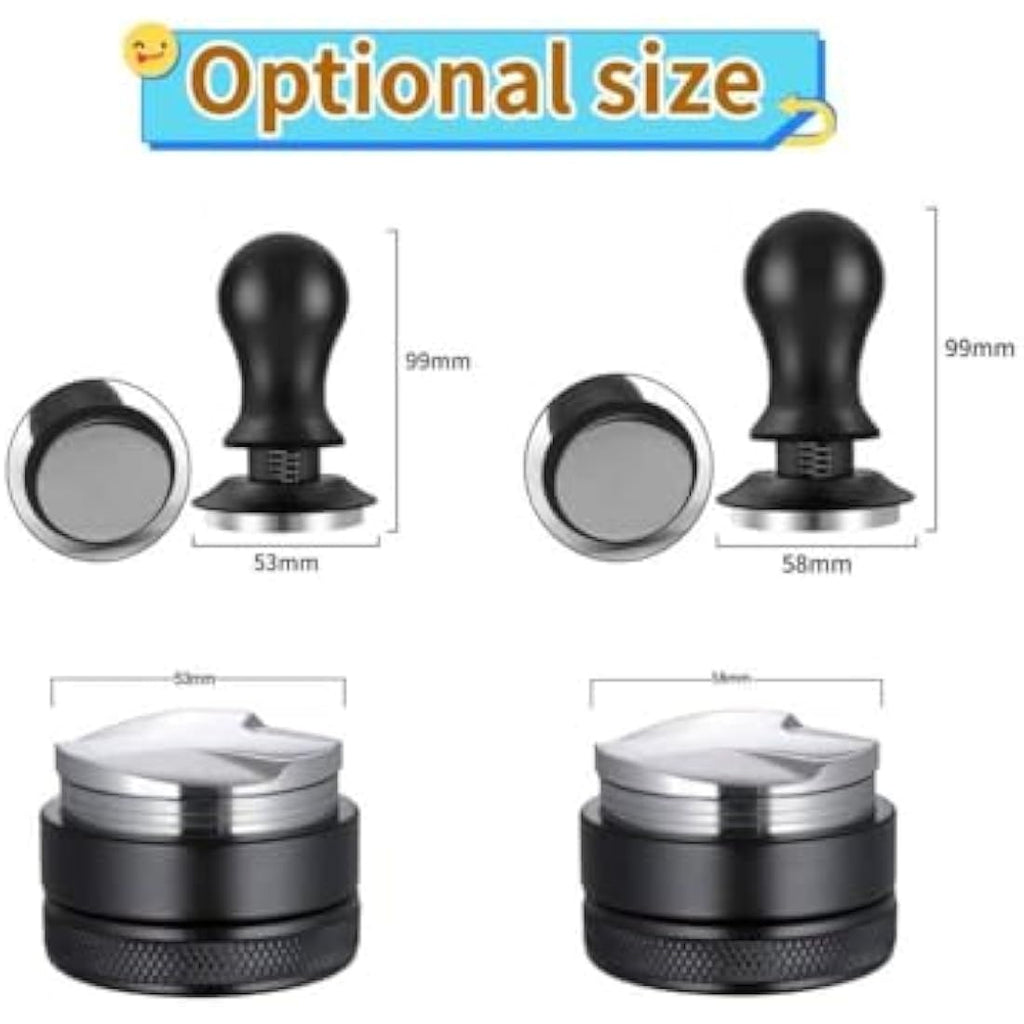 Jolof Store 54mm Espresso Tamper and Distributor Set with Cleaning Brush