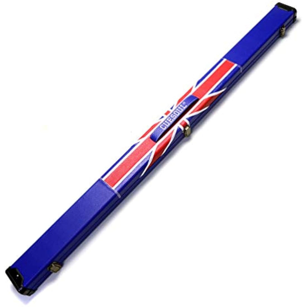 CUESOUL 57" Ebony Snooker Cue – 3/4 Jointed Ash Shaft with Union Jack