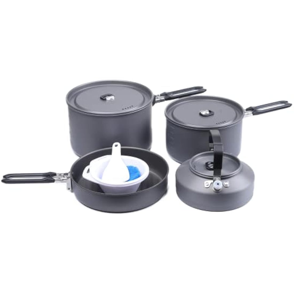 Fire-Maple Feast 4 Camping Cookware Set | 12pc Anodized Aluminum Kit