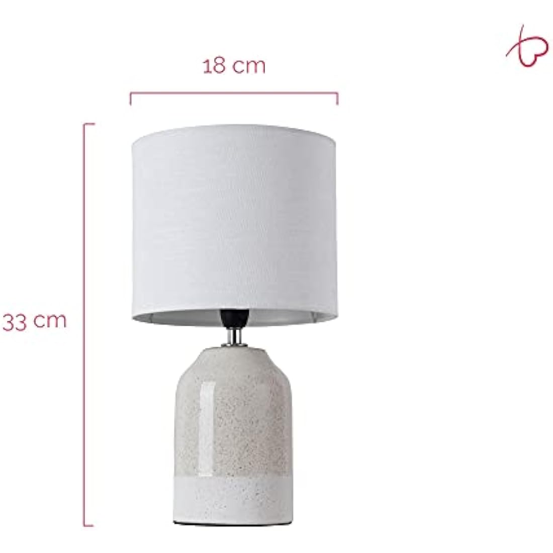 Pauleen Sandy Glow Ceramic Table Lamp | Beige & White E14 Luminaire